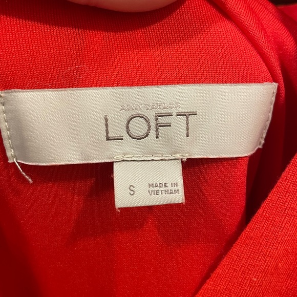 Lightweight red/coral dress from Ann Taylor Loft. Great for a summer night! - Picture 3 of 4